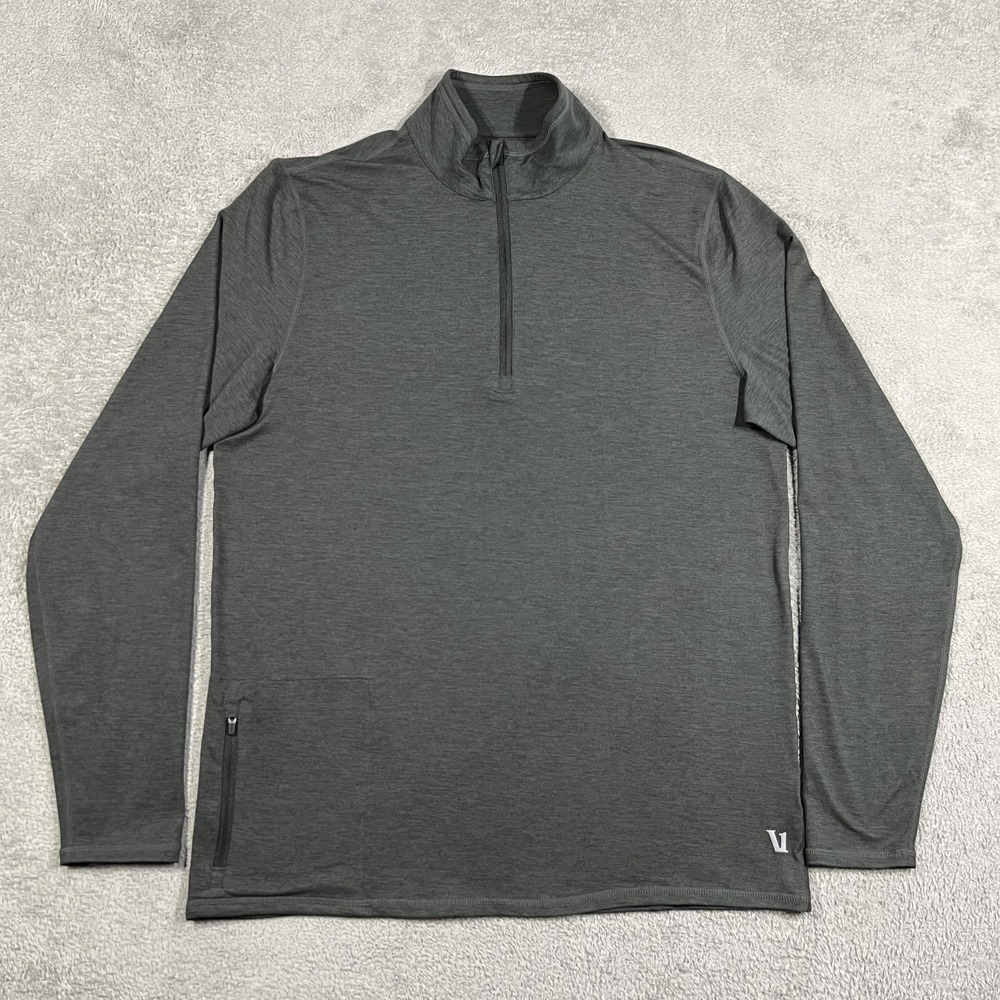 Vuori Ease Performance 1/2 Zip Sweatshirt Mens XL Gray V221 Athletic Lightweight